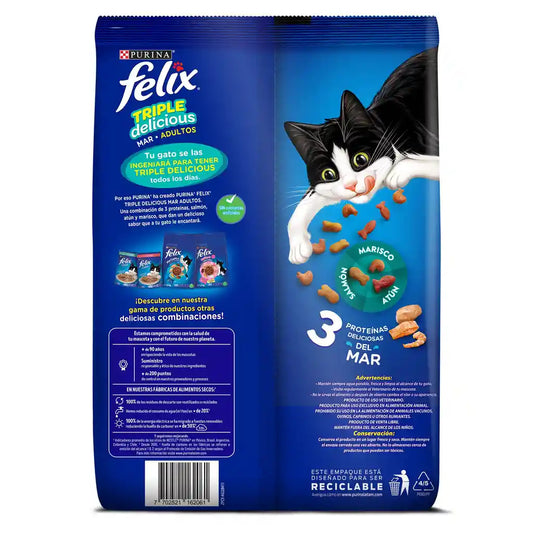 Felix Gato Triple Deli Mar 1.5 kg – Alimento seco con sabores del mar