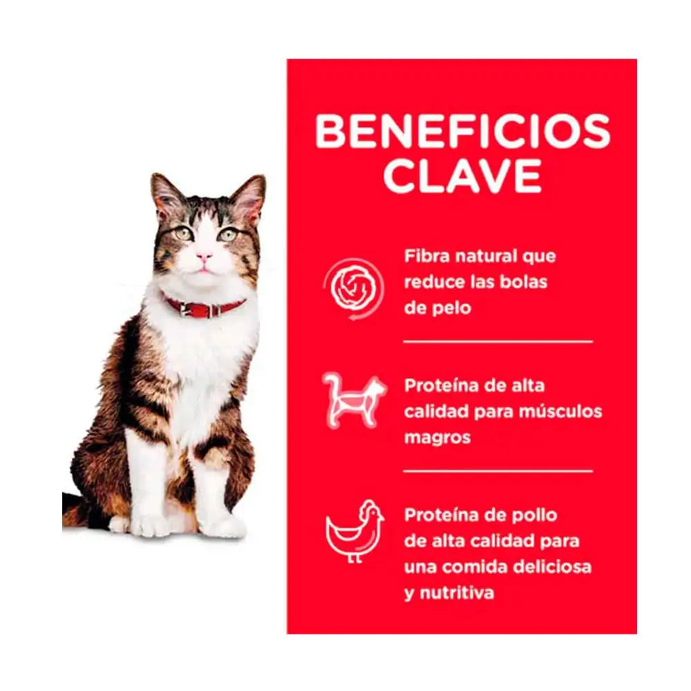 Hill's Science Diet Feline Adulto Hairball Control – Pollo 3.5 lb