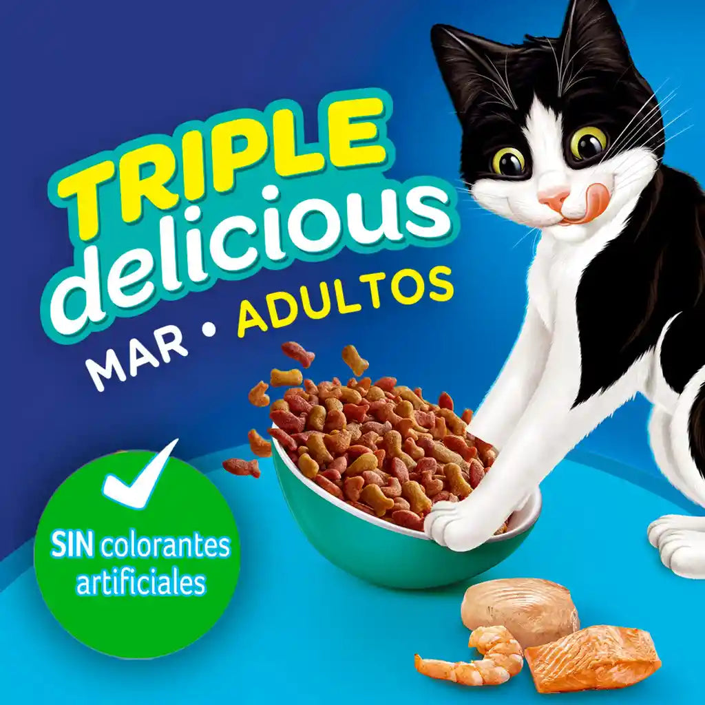 Felix Gato Triple Deli Mar 1.5 kg – Alimento seco con sabores del mar