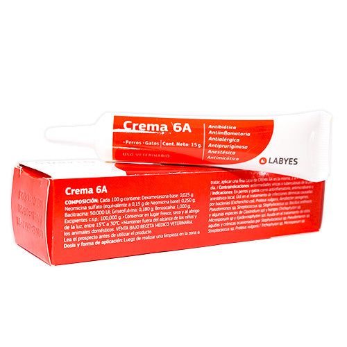 Crema 6A 15g – Cuidado Dermatológico Avanzado para Mascotas