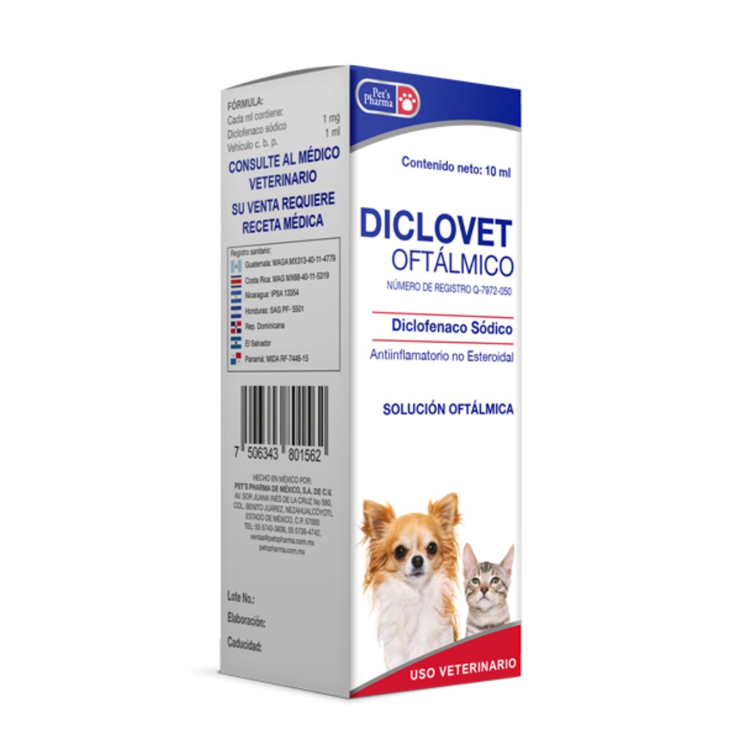 Diclovet Oftálmico 10 ml – Antiinflamatorio Ocular para Perros y Gatos