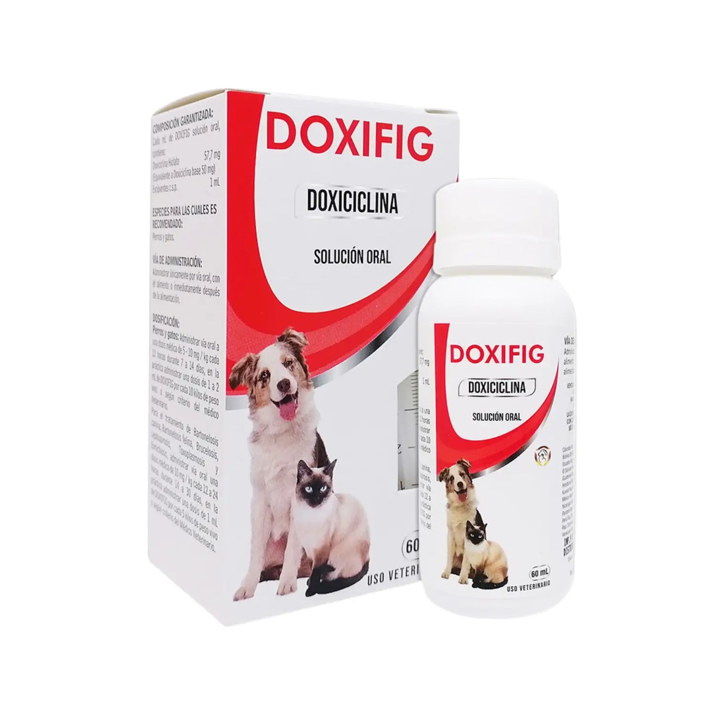 Doxifig 60 mL – Antibiótico de Amplio Espectro para Perros y Gatos