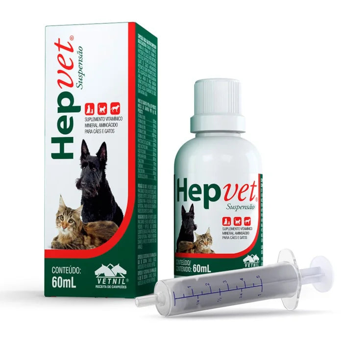 Hep Vet Suspensión Oral 60 mL – Suplemento Hepático para Perros y Gatos