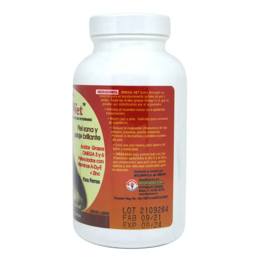 Omega Vet 60 Tabletas – Suplemento dermatológico con ácidos grasos esenciales