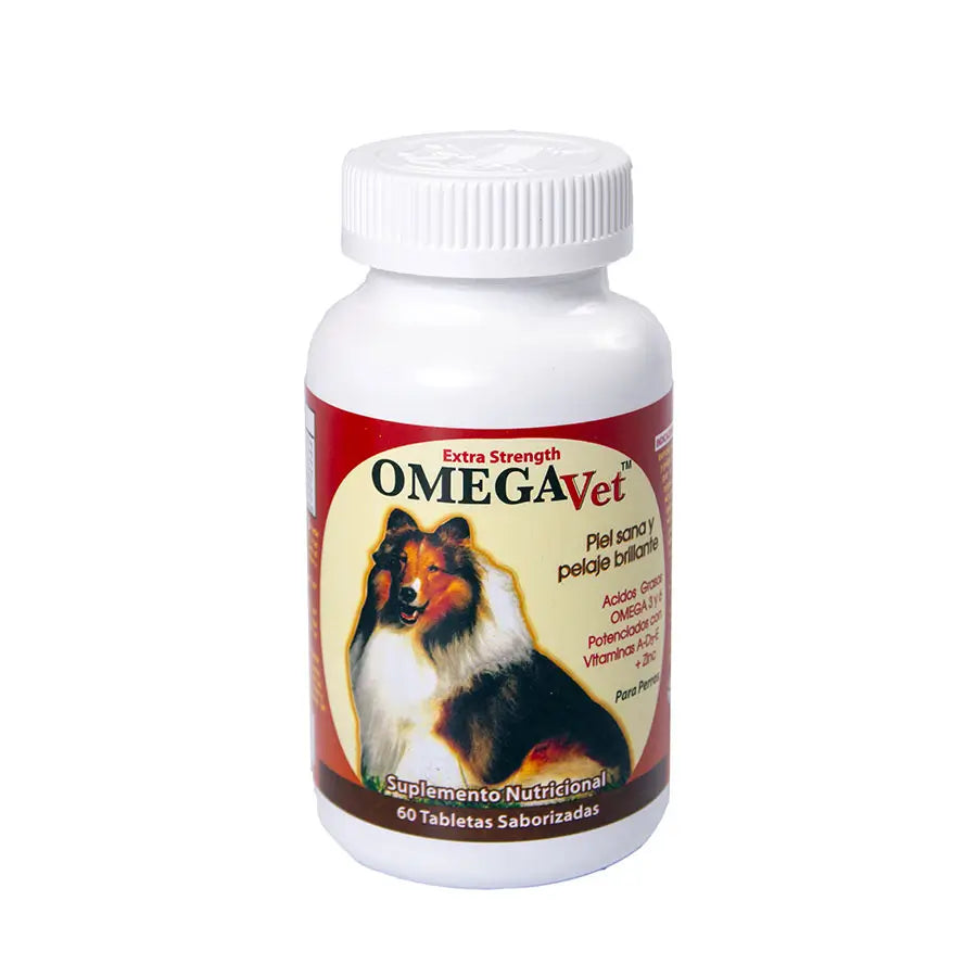Omega Vet 60 Tabletas – Suplemento dermatológico con ácidos grasos esenciales