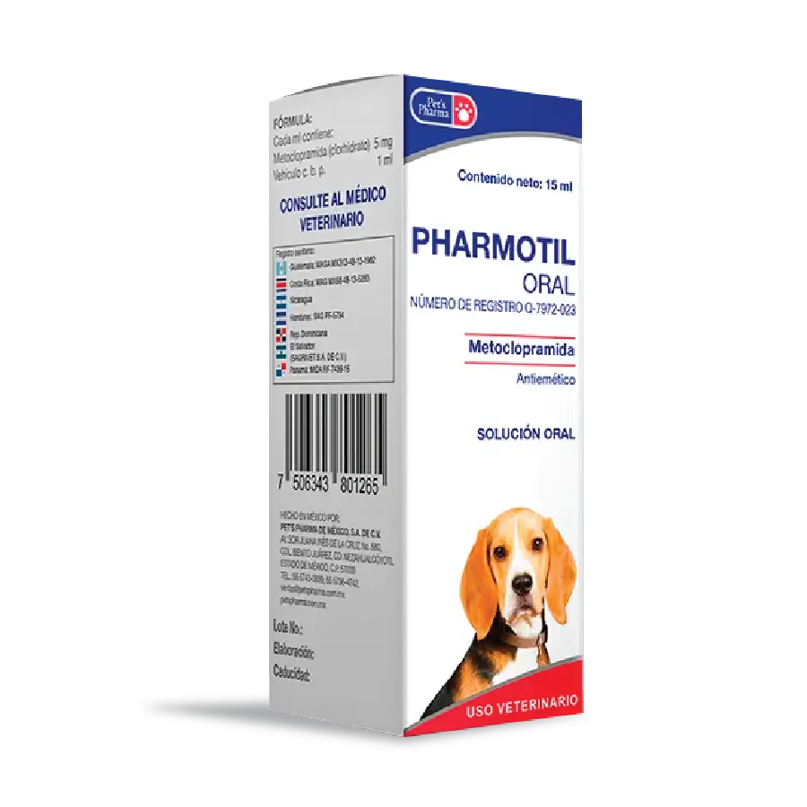 Pharmotil Oral 15 ml – Antiemético para perros y gatos