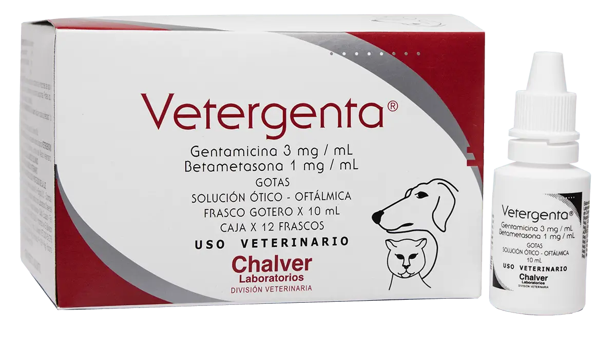 Vetergenta – Solución ótica antibacteriana para perros y gatos