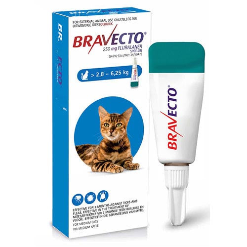 Bravecto® Gato 280 mg (2.8 – 6.25 kg)