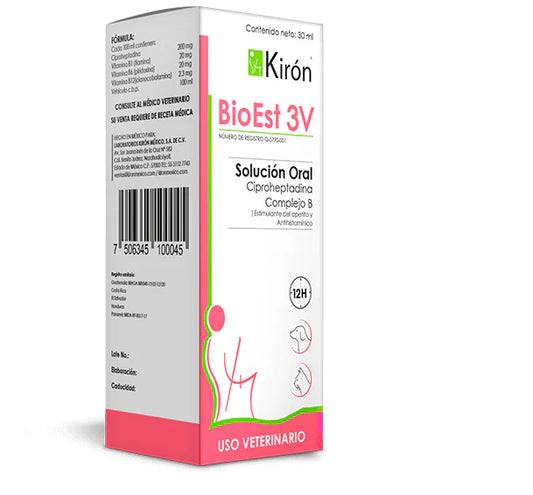 BIOEST 3V – Estimulante del apetito para perros y gatos (Solución oral)