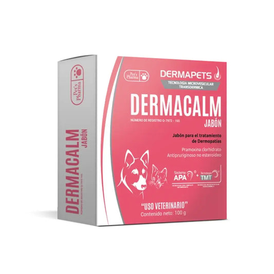 Dermacalm Jabón 100g – Cuidado Dermatológico Suave para Perros y Gatos