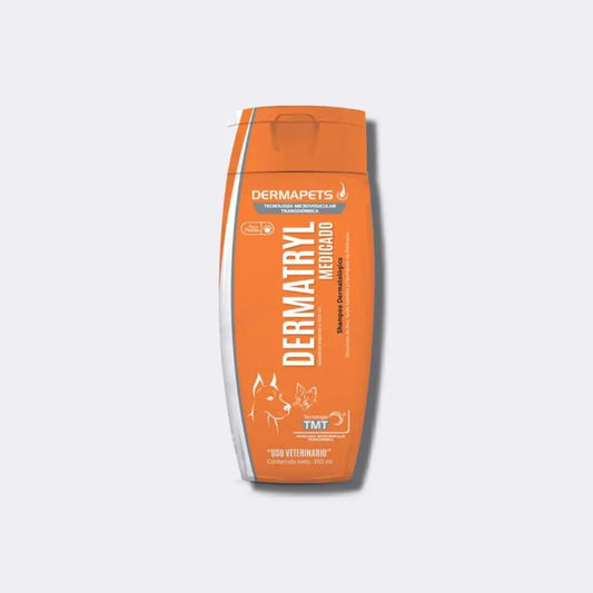 Dermatryl Medicado 350 ml – Champú Dermatológico para Perros y Gatos