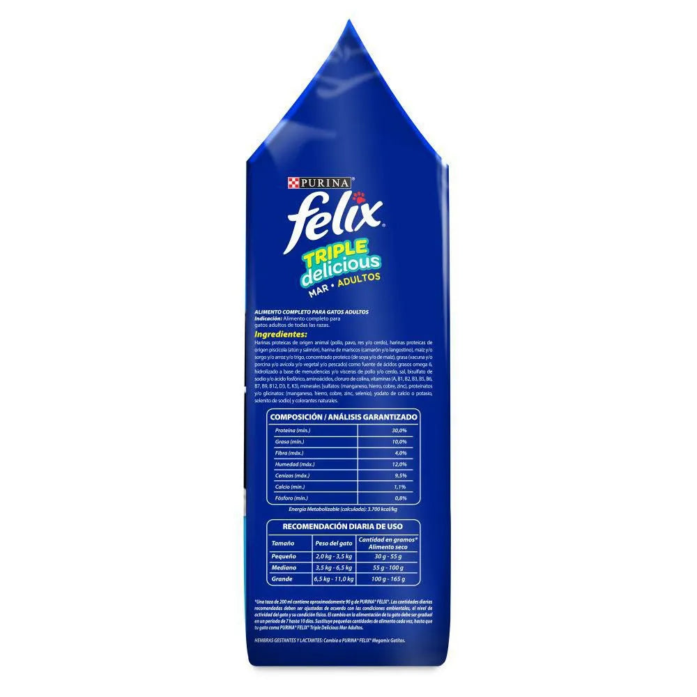 Felix Gato Triple Deli Mar 500 g – Alimento seco con sabores del mar