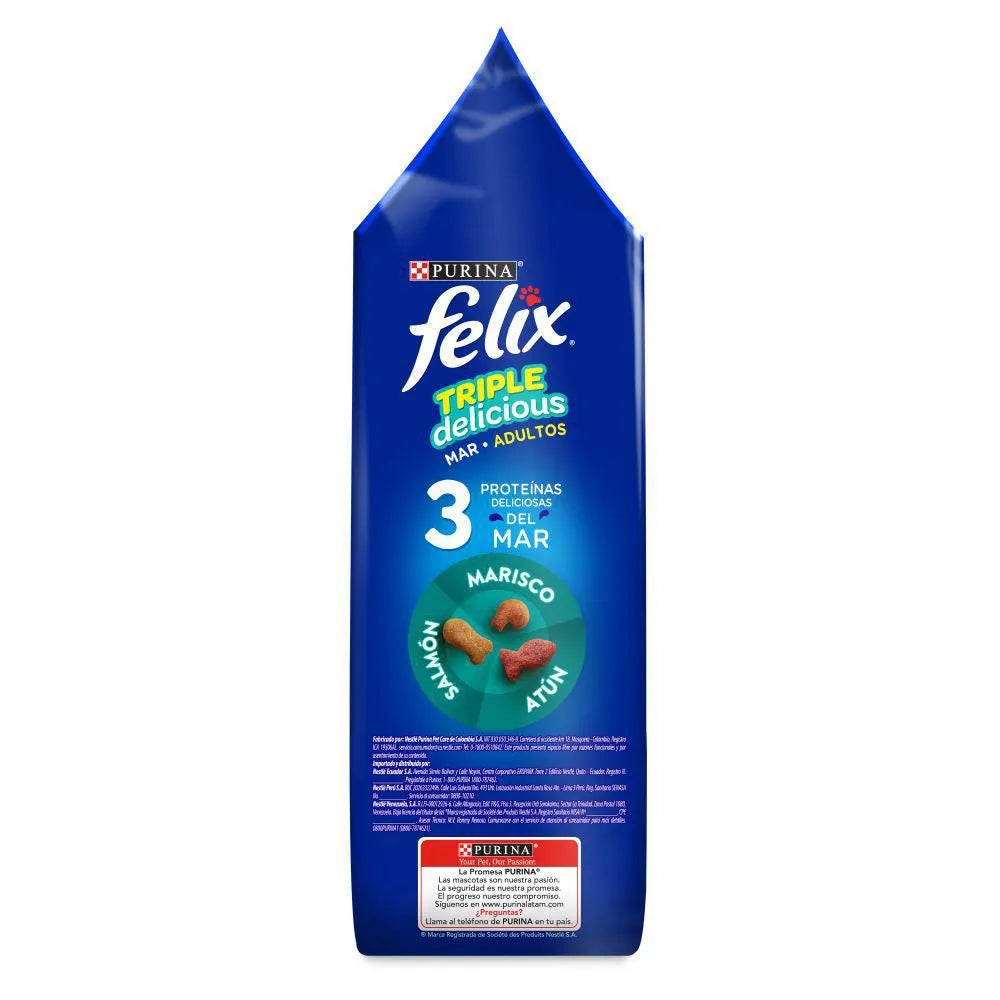 Felix Gato Triple Deli Mar 500 g – Alimento seco con sabores del mar