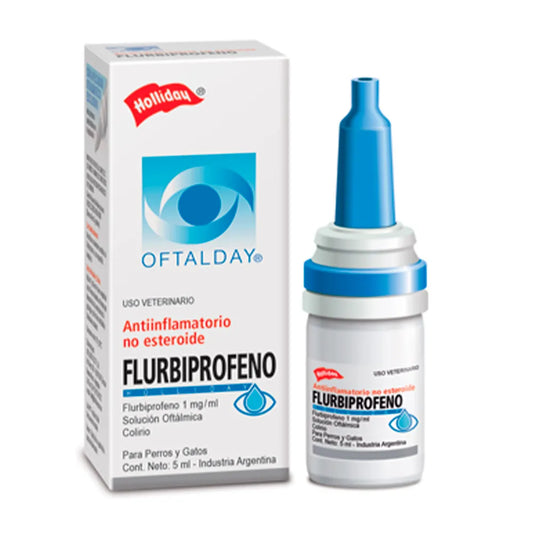 Flurbiprofeno Holliday 5 mL – Solución oftálmica antiinflamatoria para mascotas