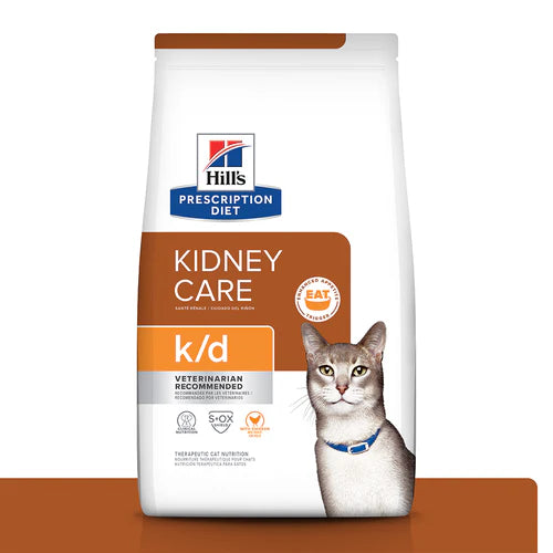 Hill's Prescription Diet Feline k/d – Alimento renal para gatos (18.5 kg / 41 lbs)