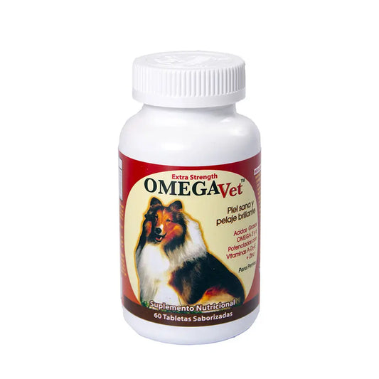 Omega Vet 60 Tabletas – Suplemento dermatológico con ácidos grasos esenciales