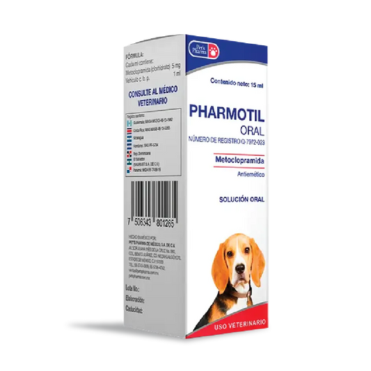 Pharmotil Oral 15 ml – Antiemético para perros y gatos
