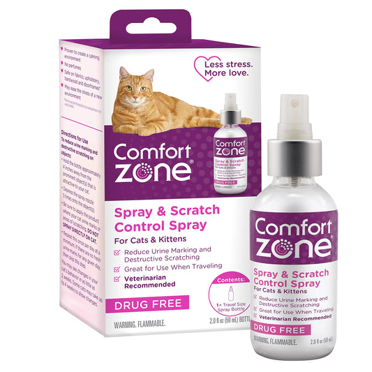Spray Comfort Zone para Gatos 2oz – Control de Rascado y Estrés